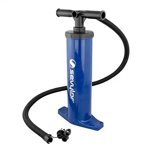 Doppelhub-Luftpumpe Sevylor 2000019887 manuelle Luftpumpe, blau