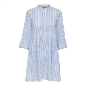 Blusenkleid ONLY Damen Hemd Lockeres Gestreiftes 3/4 Arm