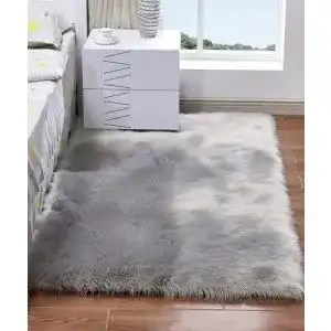 Hochflor-Teppich HARESLE Teppiche Rechteck, Grau/120x180cm