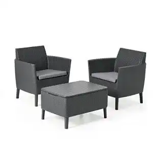 Alu-Gartenmöbel Allibert by Keter Salemo 3-teiliges Set Kunststoff