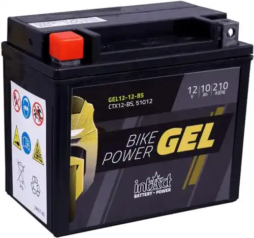 Motorradbatterie 12 V 10 Ah Intact, Bike-Power GEL12-12-BS