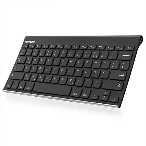 Tastatur ohne Nummernblock Arteck Bluethooth, QWERTZ