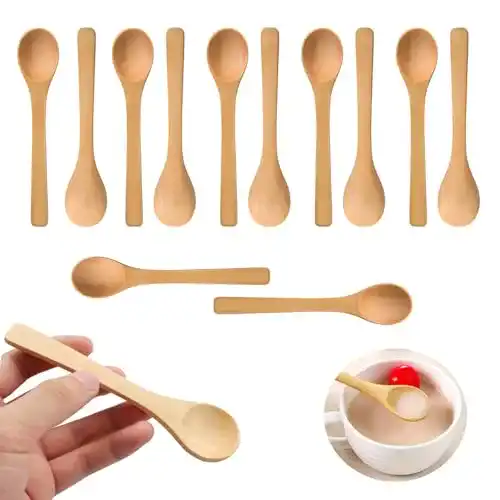 Holzlöffel DCQQ 12 Stück Suppenlöffel aus Naturholz