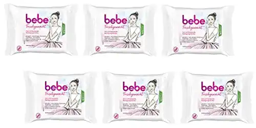 Abschminktücher Bebe Frischgemacht, 5in1 Erfrischend 6 x 25
