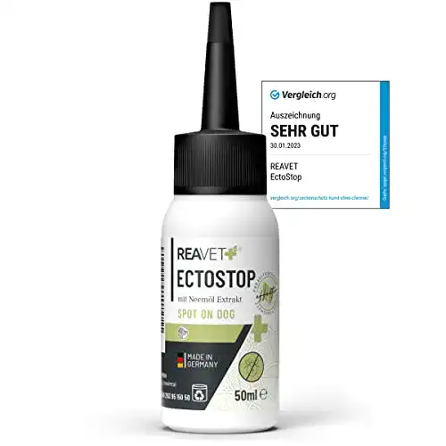 Die beste Zeckenschutz Hund ohne Chemie ReaVET EctoStop Spot On 50ml 2026 Test Bestseller Zeckenschutz Hund ohne Chemie ReaVET EctoStop Spot On 50ml