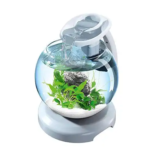 Goldfischglas Tetra Waterfall Duo-Aquarium Globus, 6,8 l, Weiß