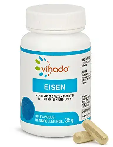 Eisentabletten Vihado Eisen Kapseln, hochdosiert, 90 Kapseln