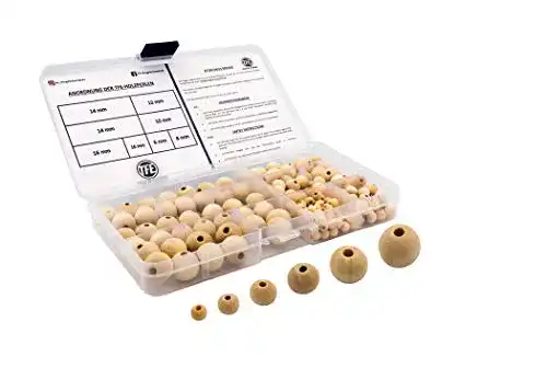 Holzperlen TFE things for everybody TFE Set 175 Stück Rund