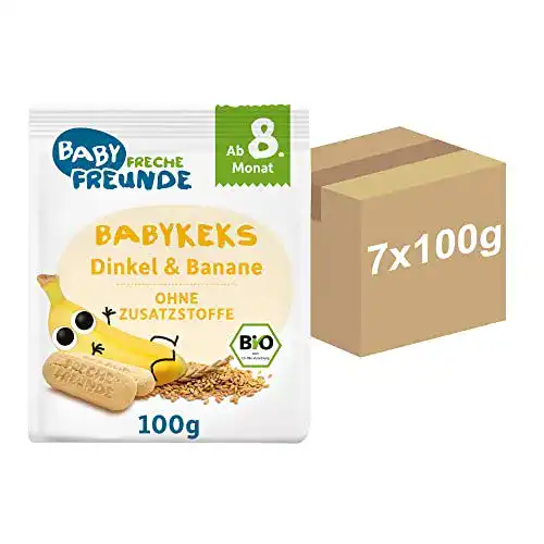 Dinkelkekse FRECHE FREUNDE Babykekse Dinkel-Banane, 7 x 100g