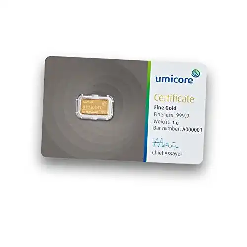 Goldbarren 1 g Umicore 1g Gramm Goldbarren 999.9