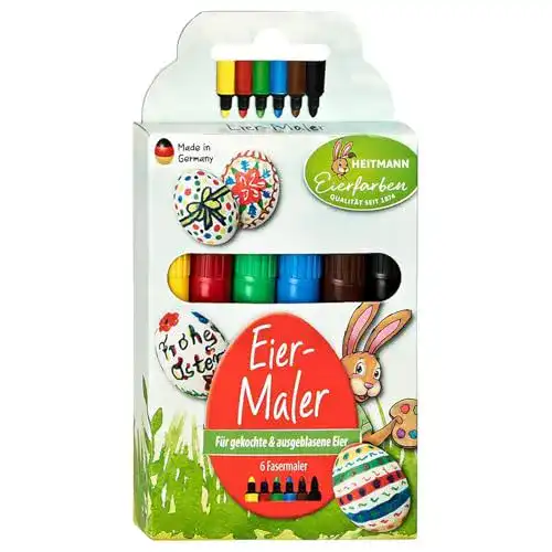 Eierfarben Heitmann Eierfarben 6 Eier-Maler – Stifte – für Kinder