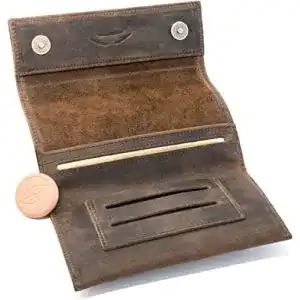 Tabaktasche comari aus Leder, Double-Paper- & Filterfach
