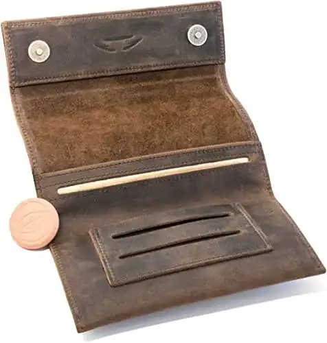 Tabaktasche comari aus Leder, Double-Paper- & Filterfach