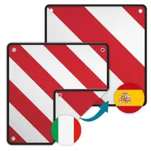 Warntafel Italien Wiltec 2in1 Warntafel Spanien UND Italien 50×50