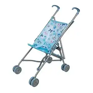 Puppenbuggy Idena 40069 – zusammenklappbar, blauer Bezug