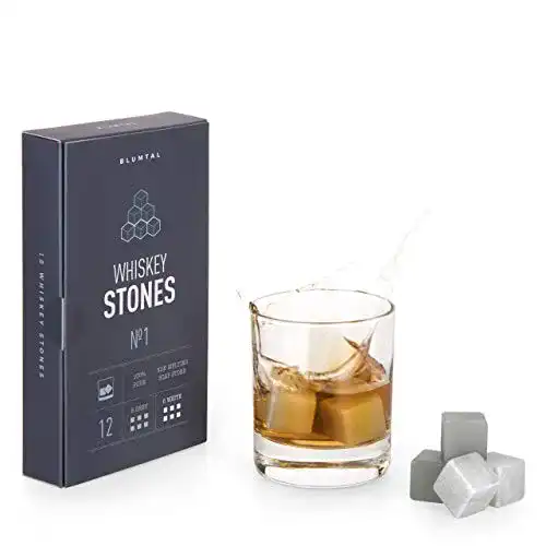 Granit-Eiswürfel Blumtal Whisky Steine aus Speckstein, 12 Stück