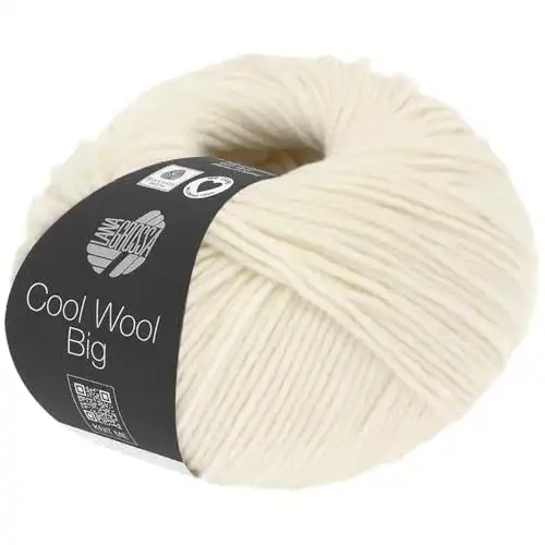 Lana-Grossa-Wolle Lana Grossa Cool Wool Big 50 g, Nr. 601 Ecru