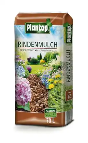 Rindenmulch Plantop 70 Liter Körnung 10-40mm NEU Garten-Mulch