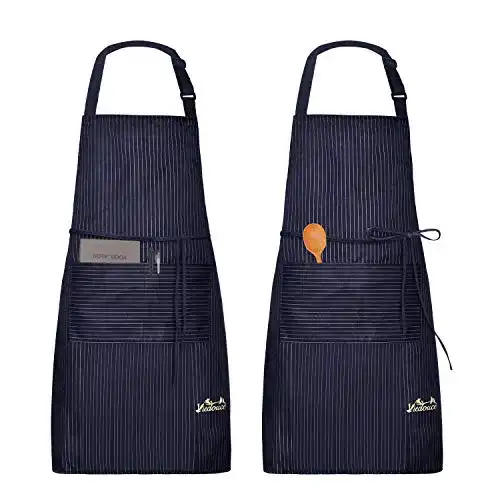Kochschürze Viedouce 2 Pack Schürze, wasserdicht mit Taschen