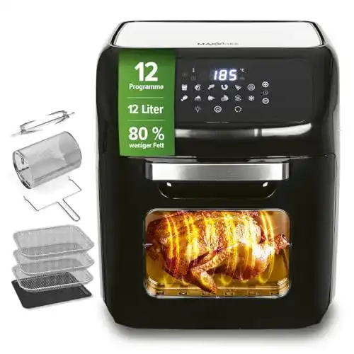 Heißluftfritteuse mit Grillfunktion MAXXMEE Heißluft-Fritteuse
