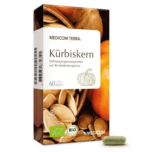 Die beste Kürbiskern-Kapseln Medicom Bio Kürbiskern Kapseln, 60 Stk. 2026 Test Bestseller Kürbiskern-Kapseln Medicom Bio Kürbiskern Kapseln, 60 Stk.