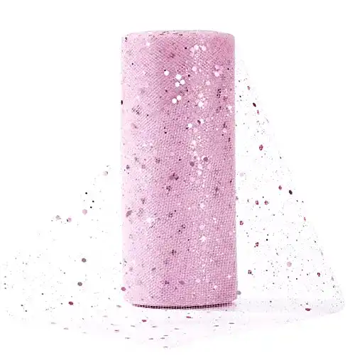 Tüll-Stoff Berkelen Tüll Stoff 15cm x 25Yards Glitzer Tüll