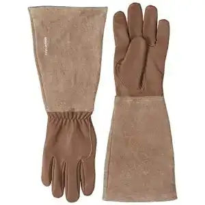 Rosenhandschuhe Amazon Basics – Gartenhandschuhe, Leder, Gr. L