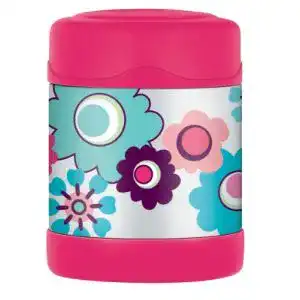 Thermobehälter Kinder Thermos, 290 ml Blumenmuster pink