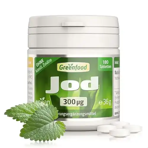 Die beste Jodtabletten Greenfood Jod, 300 µg, hochdosiert, 180 Tabletten 2026 Test Bestseller Jodtabletten Greenfood Jod, 300 µg, hochdosiert, 180 Tabletten