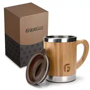 Coffee-to-go-Becher Bambus GranFore, 300ml mit Deckel