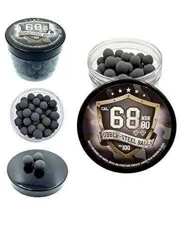 Gummigeschosse SSR 100 x Premium Hard Mix Rubber Steel Balls