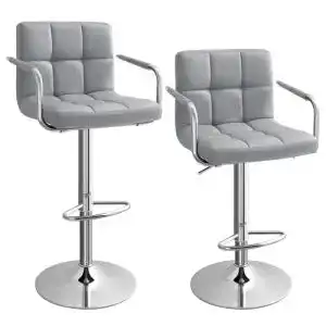 Barhocker SONGMICS 2er Set, höhenverstellbar, mit PU-Bezug