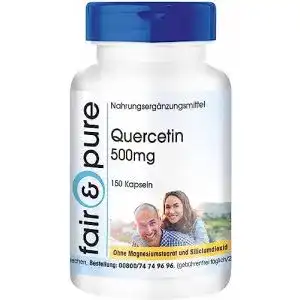 Quercetin Fair & Pure 500mg, hochdosiert, vegan, 150 Kapseln