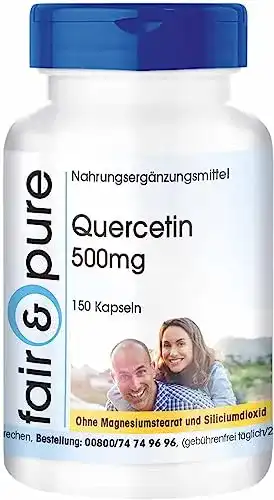 Quercetin Fair & Pure 500mg, hochdosiert, vegan, 150 Kapseln