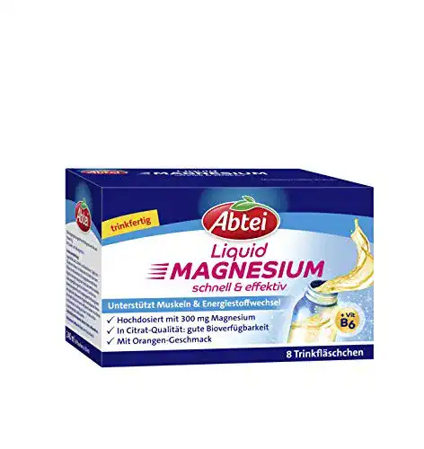 Magnesium-Ampullen Abtei Liquid Magnesium, Orangen, 8 Trinkfl.