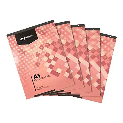 Flipchartpapier Amazon Basics Flipchart-Block, 40 Blatt, DIN A 1