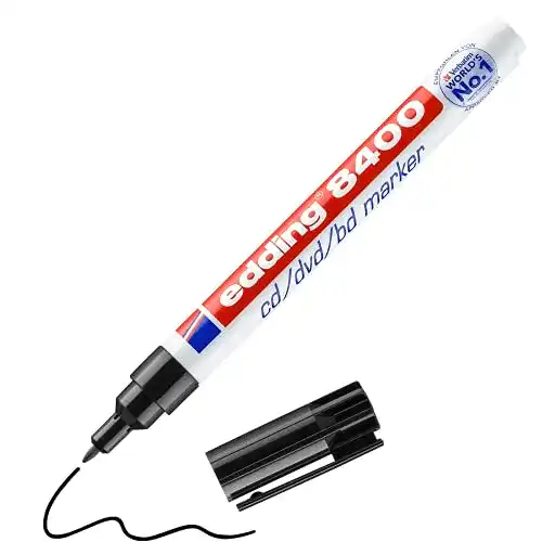 CD-Marker edding 8400 CD/DVD/BD Marker schwarz Rundspitze