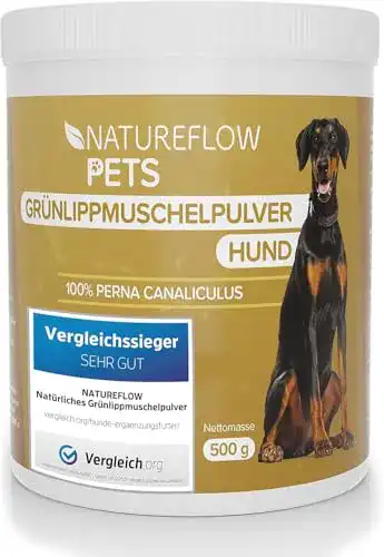 Die beste Grünlippmuschelpulver NATUREFLOW Natürliches Hund 500g 2026 Test Bestseller Grünlippmuschelpulver NATUREFLOW Natürliches Hund 500g