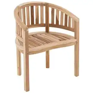 Gartenstuhl (Holz) Nexos DIVERO Bananenstuhl Teak Holz