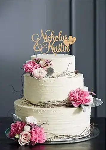 Torten-Deko Cake Toppers Vornamen-Tortenaufsatz für Hochzeit