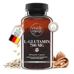 Glutamin-Kapseln vitabay L-Glutamin 700 mg, 180 vegane Kapseln