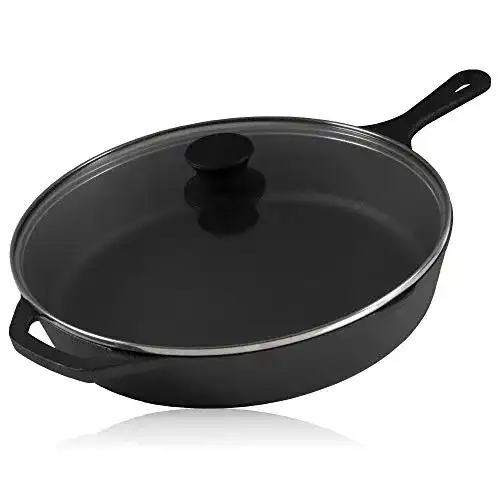 Pfanne mit Deckel BBQ-Toro Gusseisen Grillpfanne Ø 30 cm