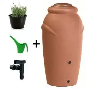 Regentonne Prosperplast Amphore 210L mit Wasserhahn