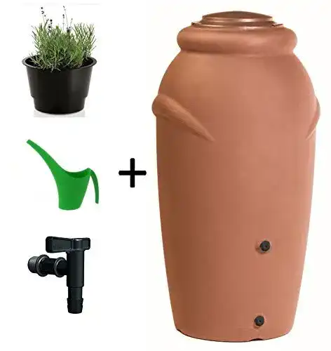 Regentonne (200l) Prosperplast Amphore 210L mit Wasserhahn