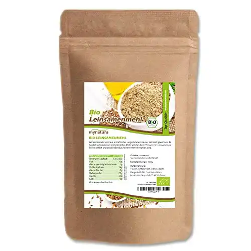 Leinsamenmehl Mynatura Bio 1000g I Entölt I Glutenfrei