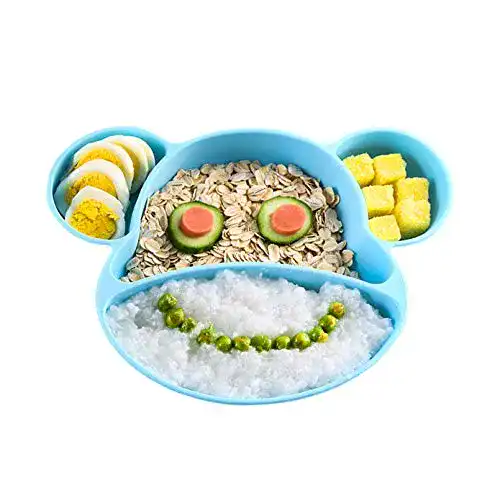 Babyteller Saugnapf Yoofoss Baby Teller Silikon, Tischset