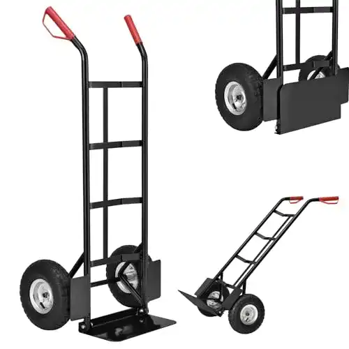 Sackkarre Juskys Basic klappbar | 100 kg belastbar | große Luftreifen