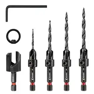 Holzbohrer mit Senker EZARC Senker-Bohrer-Set 7-teilig, 4-teilig