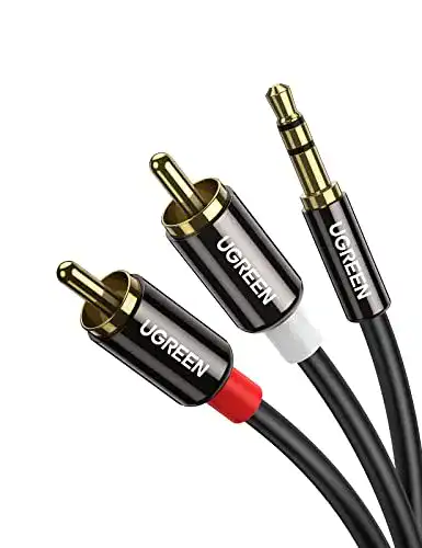 Subwoofer-Kabel UGREEN Cinch Kabel Cinch auf Klinke 3,5, 5M