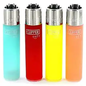 Clipper-Feuerzeug Clipper Feuerzeuge, Soft Touch, 4 Stück
